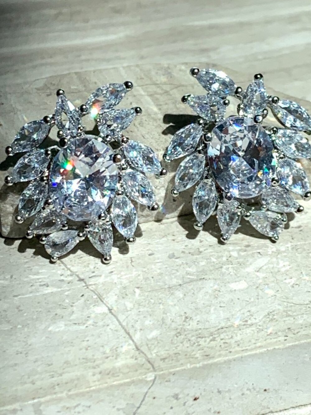 NEW Anthropologie Apples Figs Fantasy Star Cluster silvertone Stud Earrings